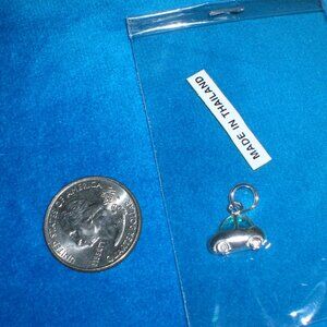 Sterling silver car charm with enamel windows